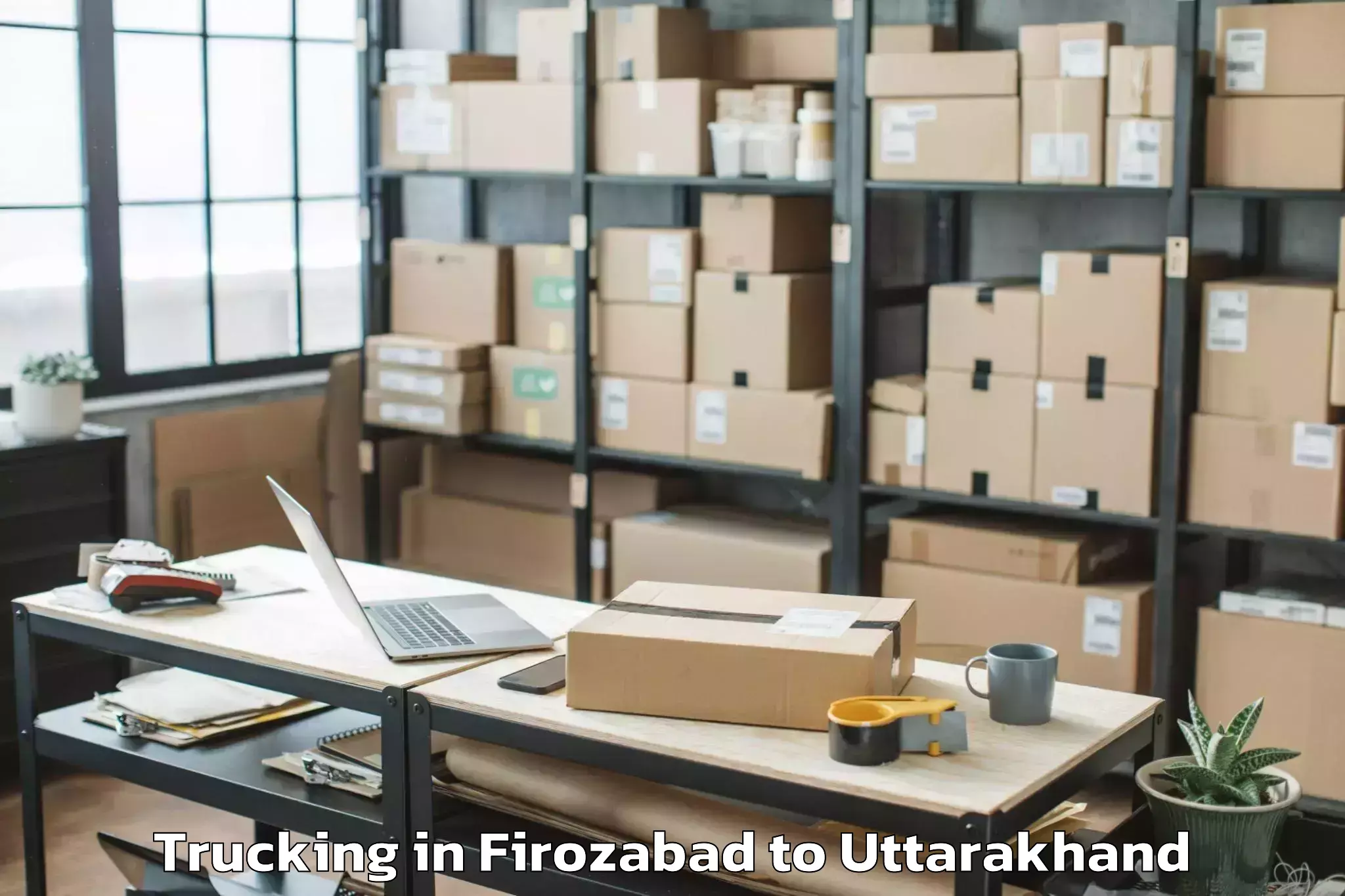 Top Firozabad to Pokhari Trucking Available